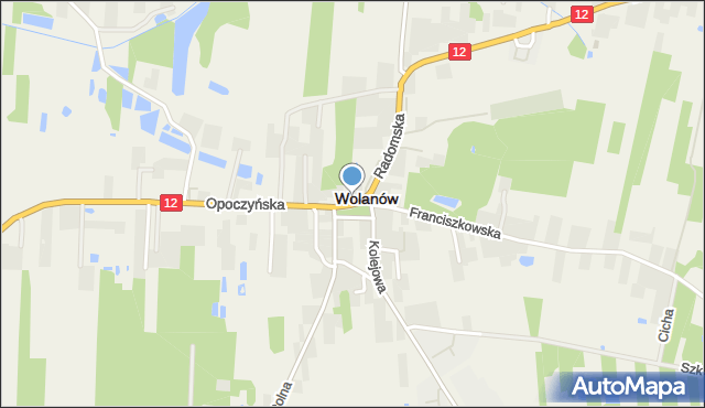 Wolanów powiat radomski, Rynek, mapa Wolanów powiat radomski