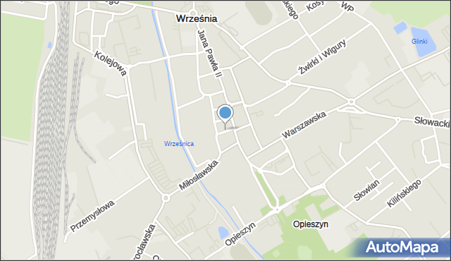 Września, Rynek, mapa Wrześni