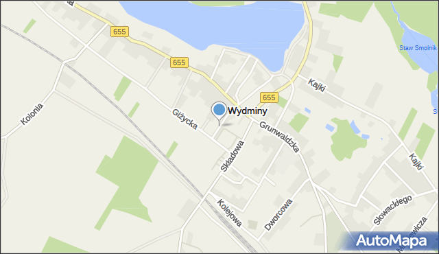 Wydminy, Rynek, mapa Wydminy