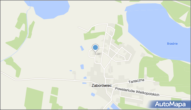 Zaborówiec, Rybacka, mapa Zaborówiec