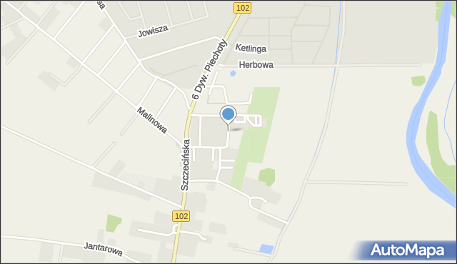 Zieleniewo gmina Kołobrzeg, Rycerska, mapa Zieleniewo gmina Kołobrzeg