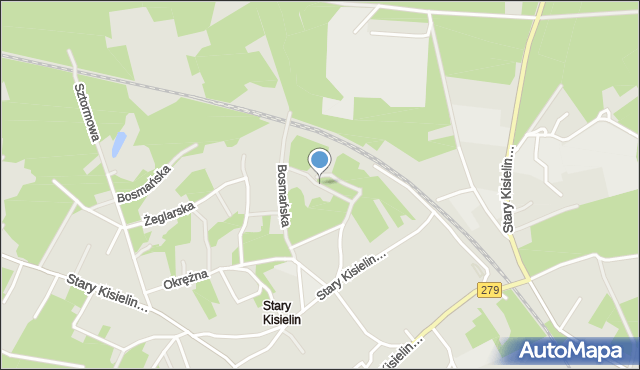 Zielona Góra, Rybacka, mapa Zielona Góra