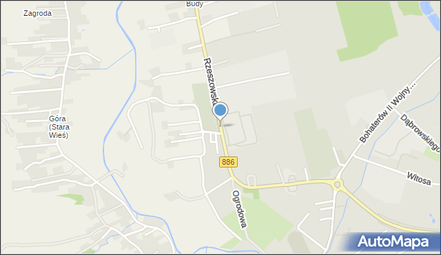 Brzozów, Rzeszowska, mapa Brzozów