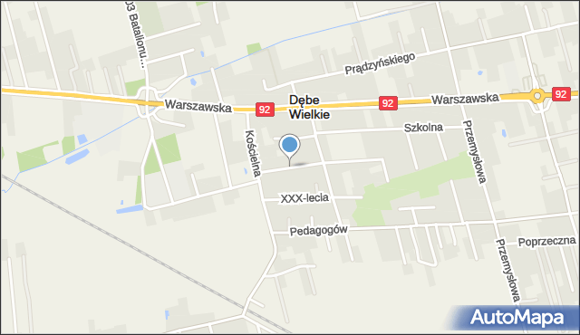 Dębe Wielkie, Rzepeckiego Kajetana, mapa Dębe Wielkie