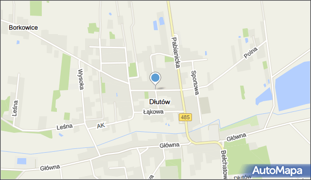 Dłutów, Rzemieślnicza, mapa Dłutów