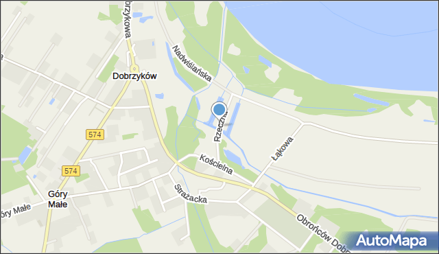 Dobrzyków, Rzeczna, mapa Dobrzyków