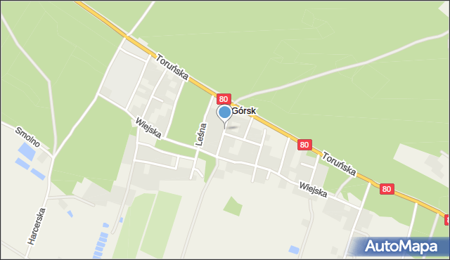 Górsk, Rzemieślnicza, mapa Górsk