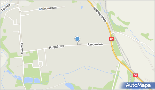 Gryfów Śląski, Rzepakowa, mapa Gryfów Śląski