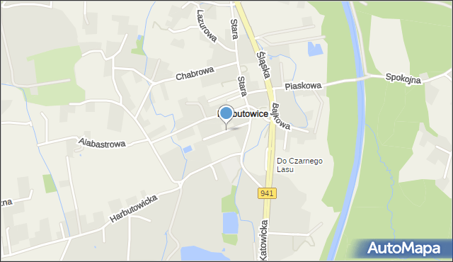 Harbutowice gmina Skoczów, Rzemieślników, mapa Harbutowice gmina Skoczów