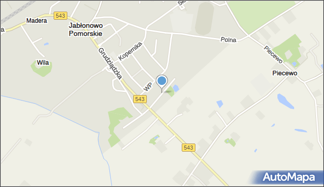 Jabłonowo Pomorskie, Rzemieślnicza, mapa Jabłonowo Pomorskie