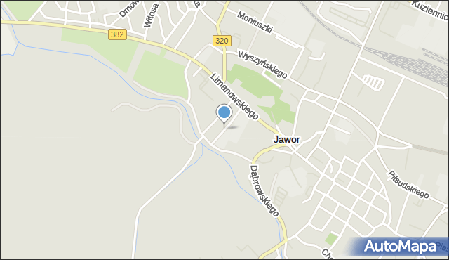 Jawor, Rzeczna, mapa Jawor