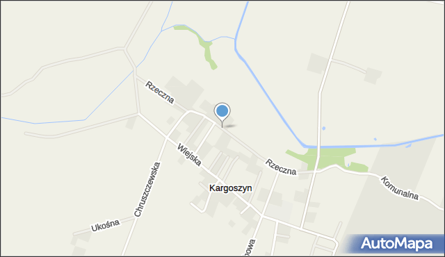 Kargoszyn, Rzeczna, mapa Kargoszyn