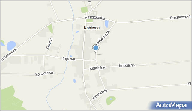 Kobierno gmina Krotoszyn, Rzemieślnicza, mapa Kobierno gmina Krotoszyn