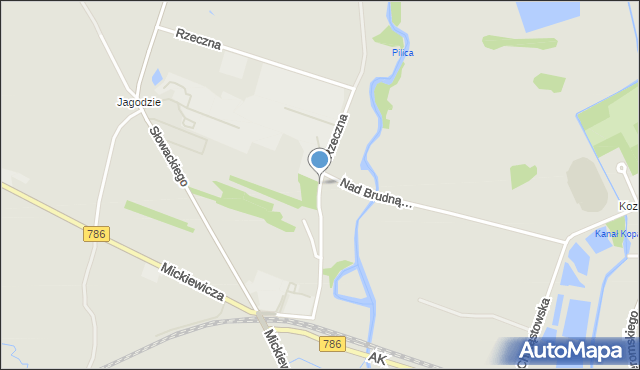 Koniecpol, Rzeczna, mapa Koniecpol