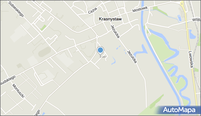 Krasnystaw, Rzeczna, mapa Krasnystaw
