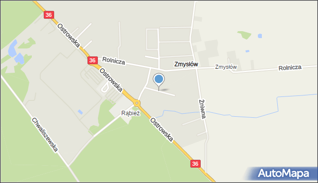 Krotoszyn, Rzepakowa, mapa Krotoszyna