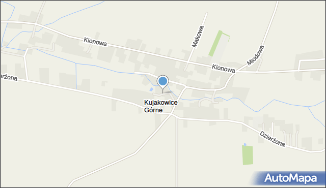 Kujakowice Górne, Rzeczna, mapa Kujakowice Górne