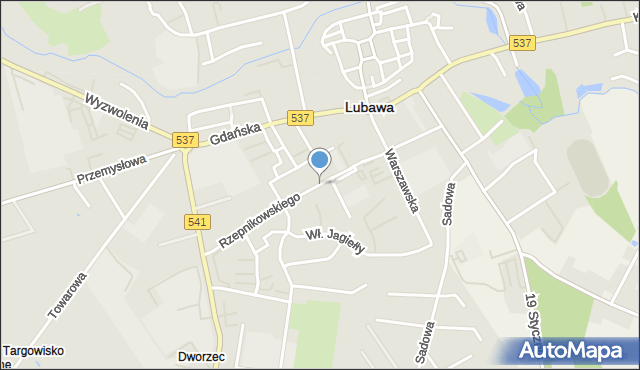 Lubawa, Rzepnikowskiego, mapa Lubawa