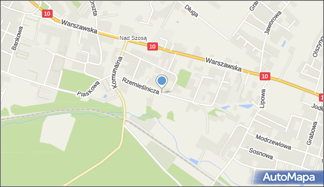 Lubicz Górny, Rzemieślnicza, mapa Lubicz Górny