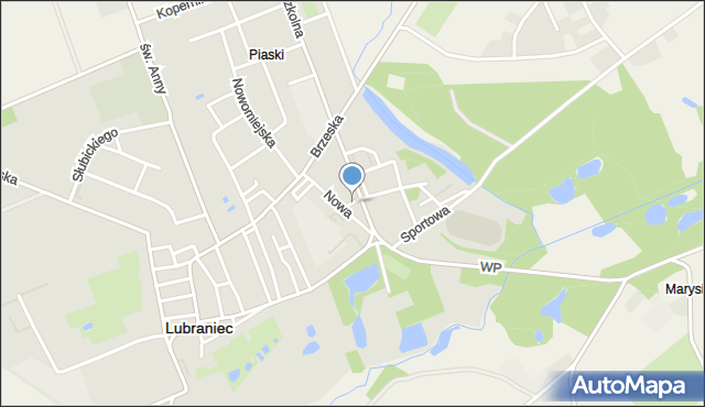 Lubraniec, Rzemieślnicza, mapa Lubraniec