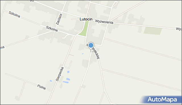 Lutocin, Rzemieślnicza, mapa Lutocin