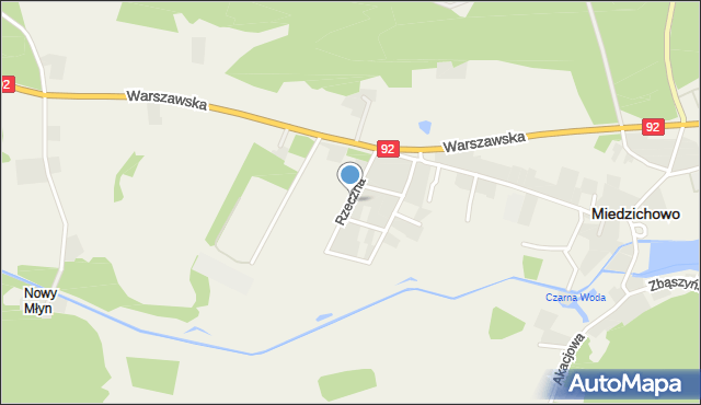 Miedzichowo, Rzeczna, mapa Miedzichowo