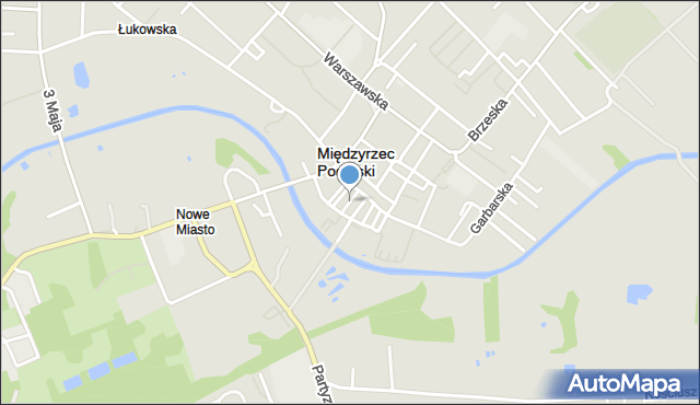 Międzyrzec Podlaski, Rzeczna, mapa Międzyrzec Podlaski