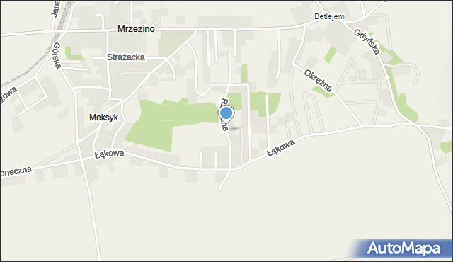 Mrzezino, Rzeczna, mapa Mrzezino