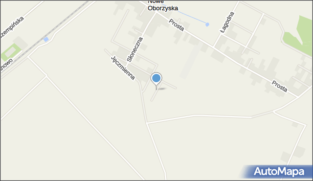 Nowe Oborzyska, Rzepakowa, mapa Nowe Oborzyska