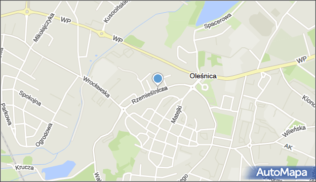 Oleśnica, Rzemieślnicza, mapa Oleśnica