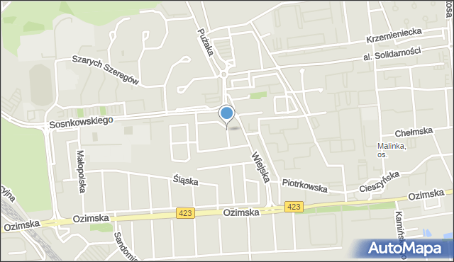 Opole, Rzeszowska, mapa Opola