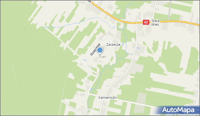 Parszów, Rzeczna, mapa Parszów