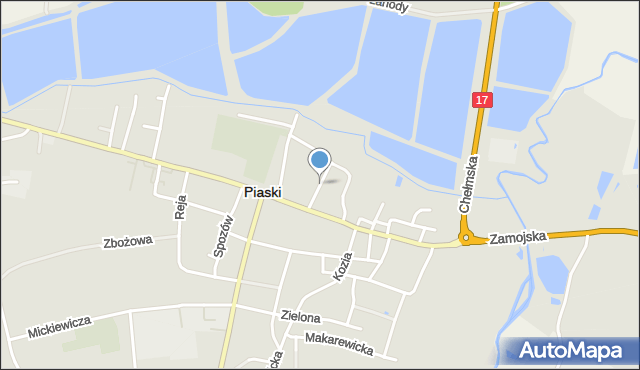 Piaski powiat świdnicki, Rzeźniana, mapa Piaski powiat świdnicki