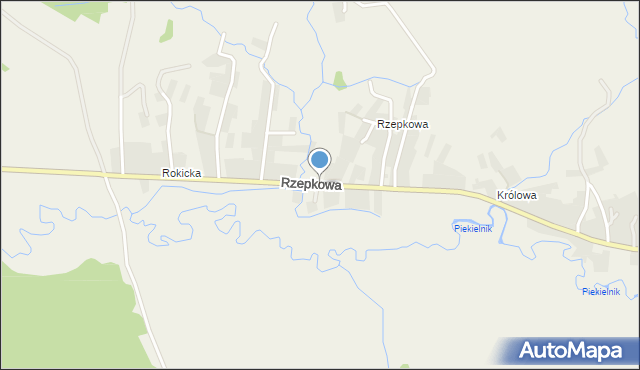 Piekielnik, Rzepkowa, mapa Piekielnik