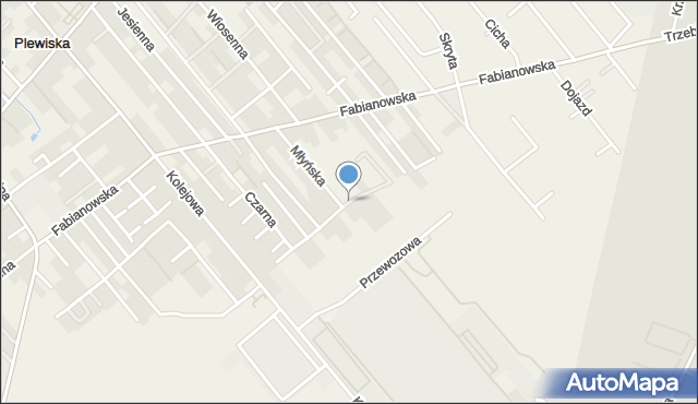 Plewiska gmina Komorniki, Rzemieślnicza, mapa Plewiska gmina Komorniki