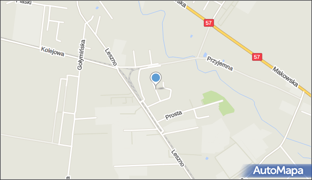 Przasnysz, Rzemieślnicza, mapa Przasnysz