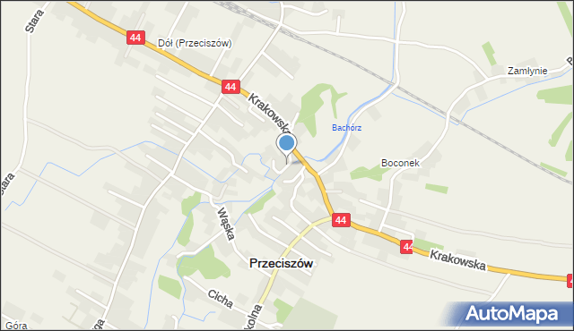 Przeciszów, Rzeczna, mapa Przeciszów