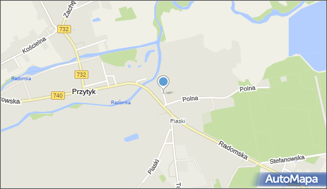 Przytyk, Rzeczna, mapa Przytyk