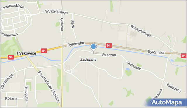 Pyskowice powiat gliwicki, Rzeczna, mapa Pyskowice powiat gliwicki