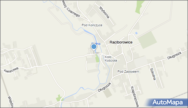 Raciborowice gmina Michałowice, Rzeczna, mapa Raciborowice gmina Michałowice
