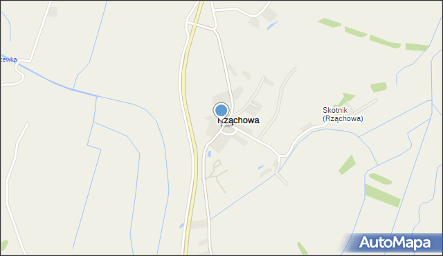 Rząchowa, Rząchowa, mapa Rząchowa