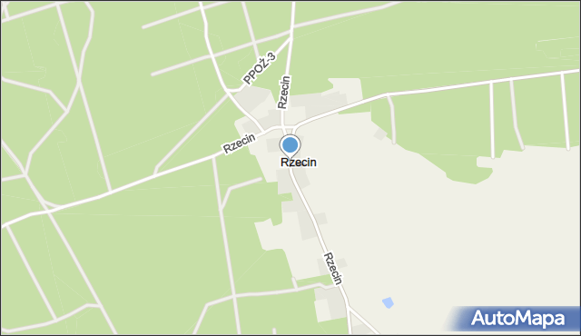 Rzecin, Rzecin, mapa Rzecin