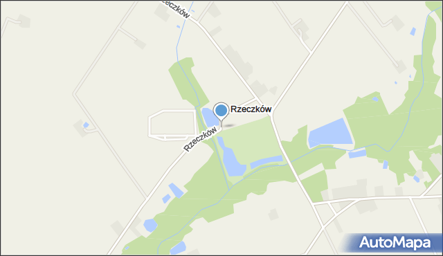 Rzeczków gmina Biała Rawska, Rzeczków, mapa Rzeczków gmina Biała Rawska