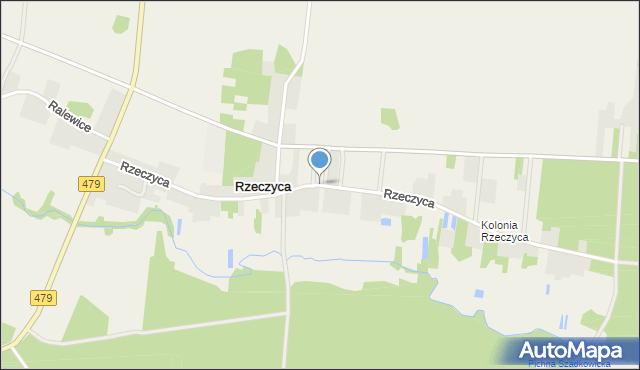 Rzeczyca gmina Zadzim, Rzeczyca, mapa Rzeczyca gmina Zadzim