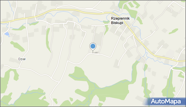 Rzepiennik Biskupi, Rzepiennik Biskupi, mapa Rzepiennik Biskupi