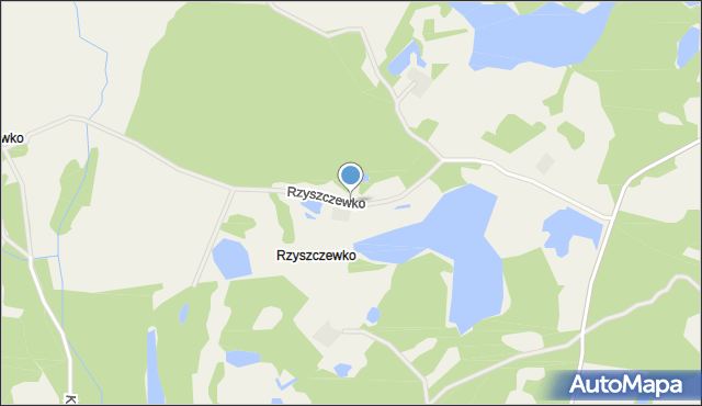 Rzyszczewko gmina Biały Bór, Rzyszczewko, mapa Rzyszczewko gmina Biały Bór