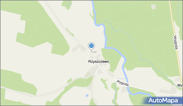 Rzyszczewo gmina Białogard, Rzyszczewo, mapa Rzyszczewo gmina Białogard