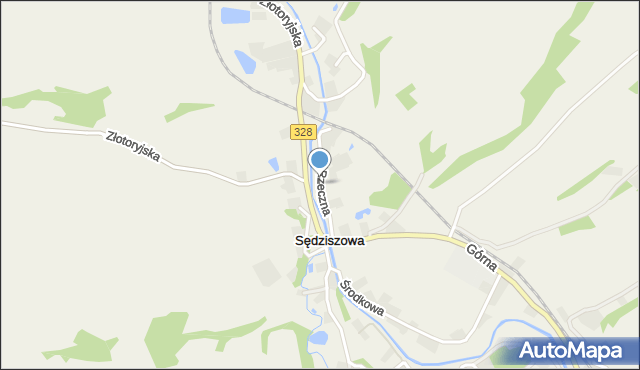 Sędziszowa gmina Świerzawa, Rzeczna, mapa Sędziszowa gmina Świerzawa
