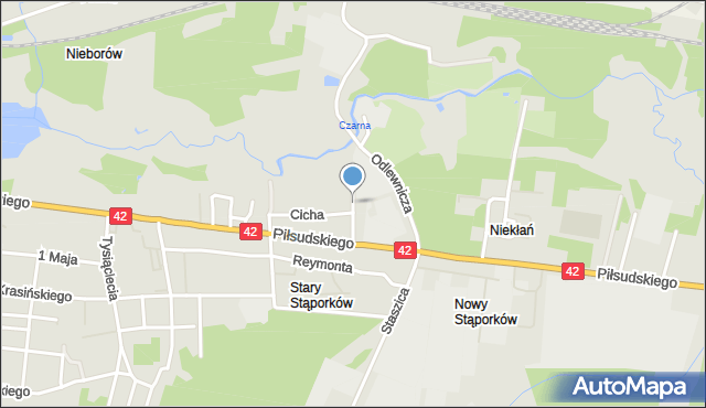 Stąporków, Rzeczna, mapa Stąporków