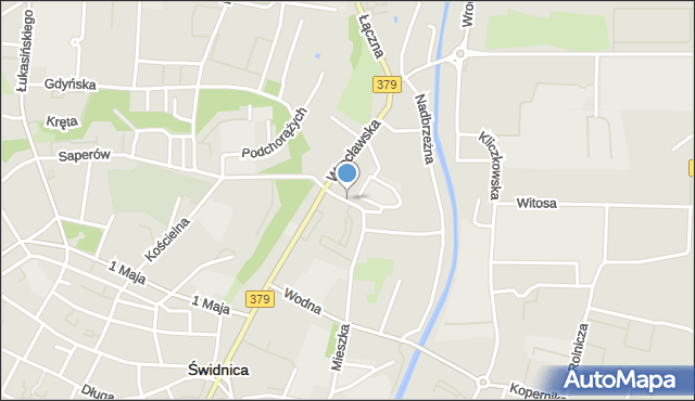 Świdnica, Rzeźnicza, mapa Świdnicy